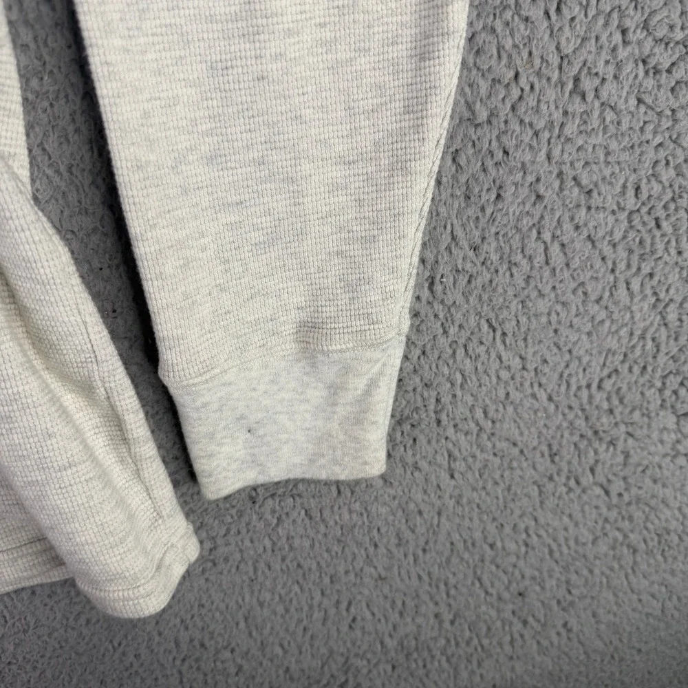 Polo Ralph Lauren Thermal Shirt Men Large Oatmeal Heather Waffle Knit Preppy L/S